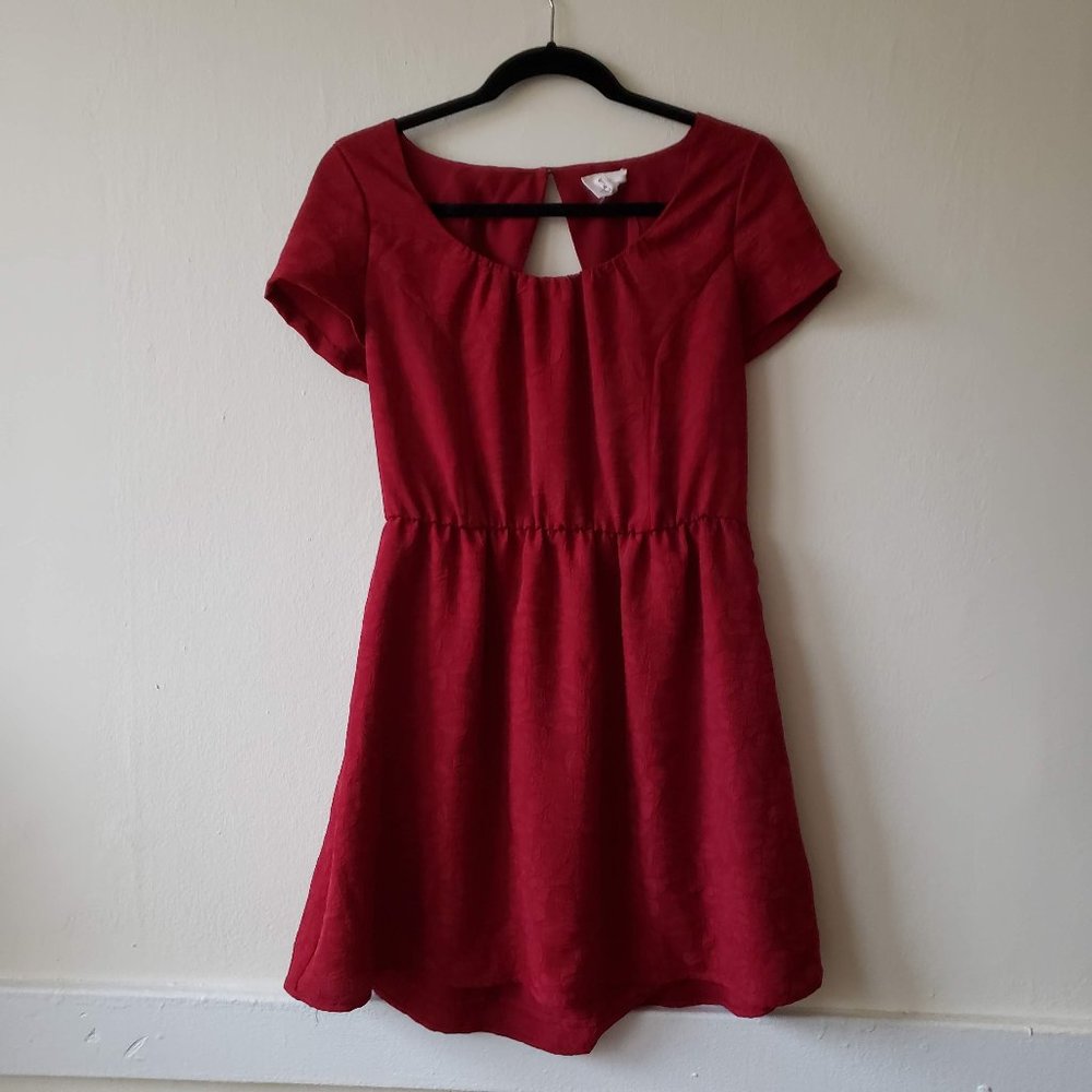 UO Pins and Needles | Red Cutout Back Dress